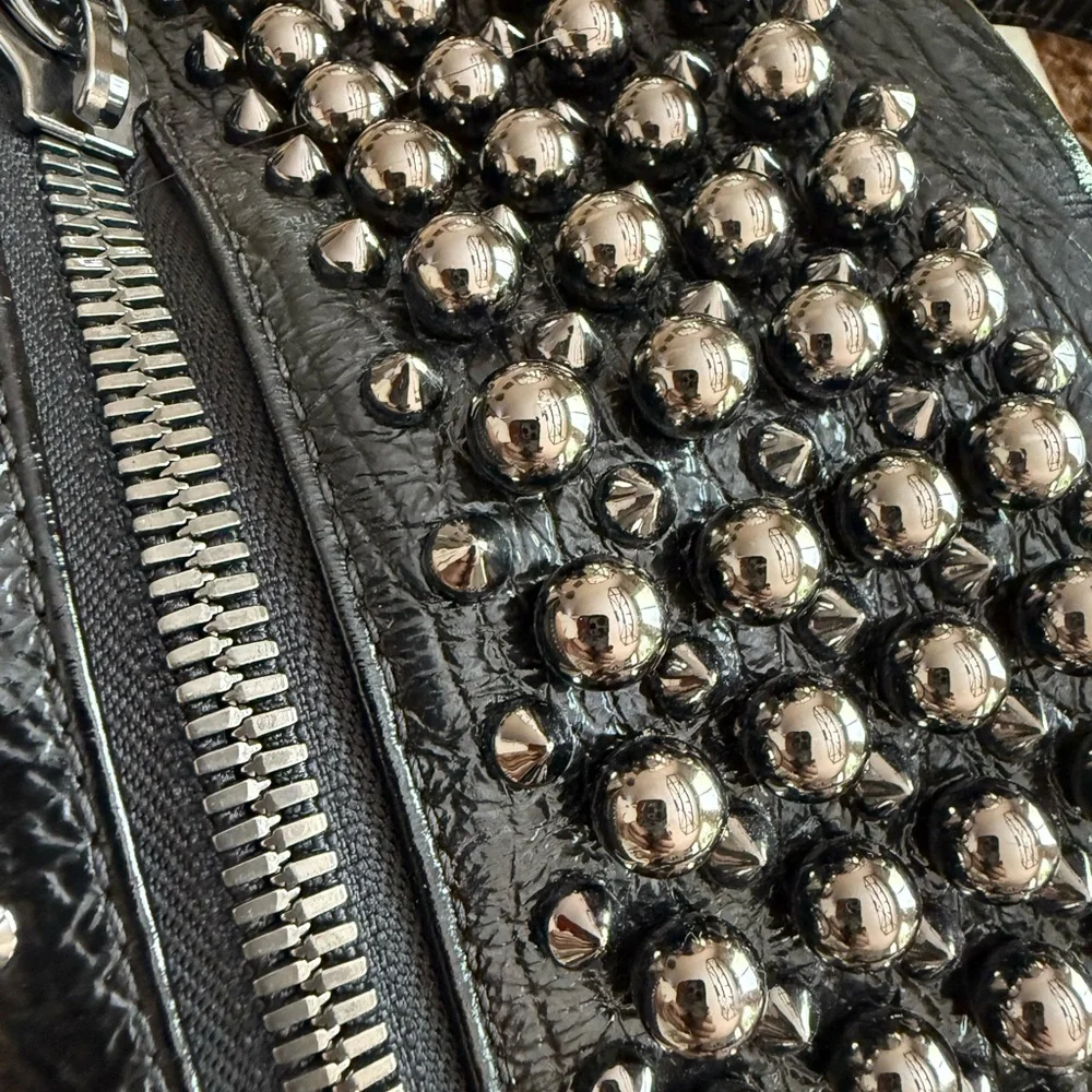 MCM Stark Pearl Stud Leather Backpack